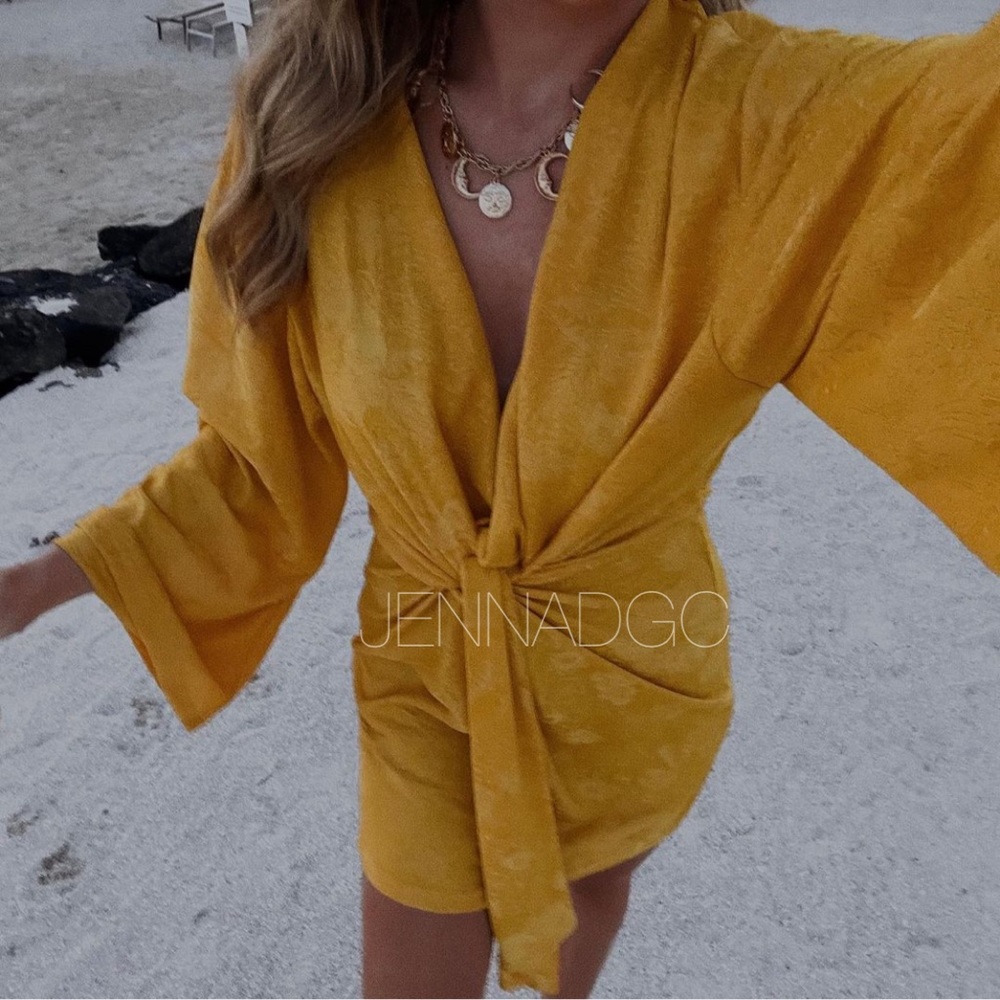 Zara Jacquard Knotted Mini Dress NWT - Picture 4 of 17